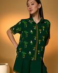 Green Tropical Shirt Set