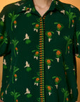 Green Tropical Shirt Set