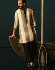 Palm Pillar Black & White Kurta Set