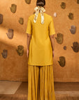 Spiced Ochre Gilded Kettle Kurta Set - Ready to Ship