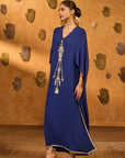 Sapphire Tribal Whisper Kaftan
