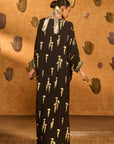 Black Cherry Vine Kaftan
