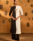 Black Ying Yang Kurta Set