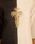 Black Ying Yang Kurta Set