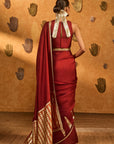 Red Fern Flame Saree