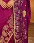 Berry Wine Zen Saree