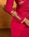 Pink Crane Dawn Saree