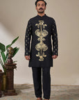 Black Anaar Arcade Kurta Set