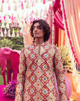 Gold Silk Mirror Kurta & Pants Set