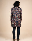 Midnight Blue Floral Print Kurta