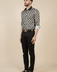 Midnight Blue - Ivory Shirt