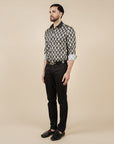 Midnight Blue - Ivory Shirt