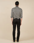 Midnight Blue - Ivory Shirt