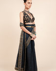 Midnight Blue Saree Set