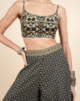Midnight Blue Sharara Set