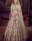 The Wanderlust Peach Sky Masai Lehenga
