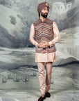 Multi-Hued Pink Nehru Jacket