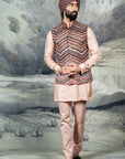 Multi-Hued Pink Nehru Jacket