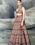 Multi-Hued Pink Skirt Set