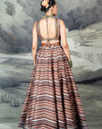Multi-Hued Pink Skirt Set