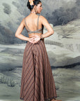Multi-Hued Striped Sharara Set