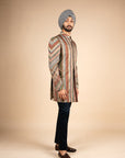 Multicolored Striped Bandhgala