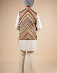 Multicolored Striped Nehru Jacket