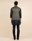 Multicoloured Striped Nehru Jacket