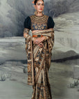 Navy Blue - Multi-Hued Saree Set | Baroda