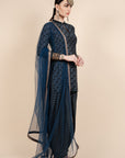 Navy Blue Short Tunic Set