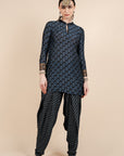 Navy Blue Short Tunic Set