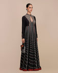 Noir Black Chevron Anarkali