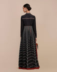 Noir Black Chevron Anarkali