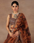 Ochre Mustard Jamawar Skirt Set