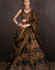 Olive Mustard Skirt Set | Muraqqa