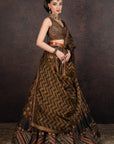 Olive Mustard Skirt Set | Muraqqa