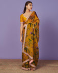 Organza Zardozi Border Saree Set