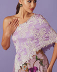 One Shoulder Cape Set