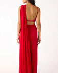 The Scarlet Embrace Skirt & Cape Set - Ready to Ship