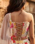 Ivory Georgette Embroidered Lehenga Set - Ready to Ship