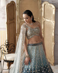 Aqua Lagoon Embroidered Lehenga Set