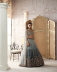 Aqua Lagoon Embroidered Lehenga Set