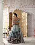 Aqua Lagoon Embroidered Lehenga Set
