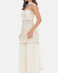 The White Rose Petal Sharara Set - Ready to Ship