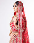 Sunny's Red Heritage Lehenga VI - Ready to Ship