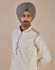 Pearl Ivory Tonal Embroidered Kurta