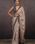 Porcelain Ivory Saree Set | Muraqqa