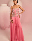 Pop Pink Corset Top & Skirt Set