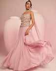 Soft Pink Corset Top & Skirt Set