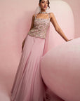 Soft Pink Corset Top & Skirt Set